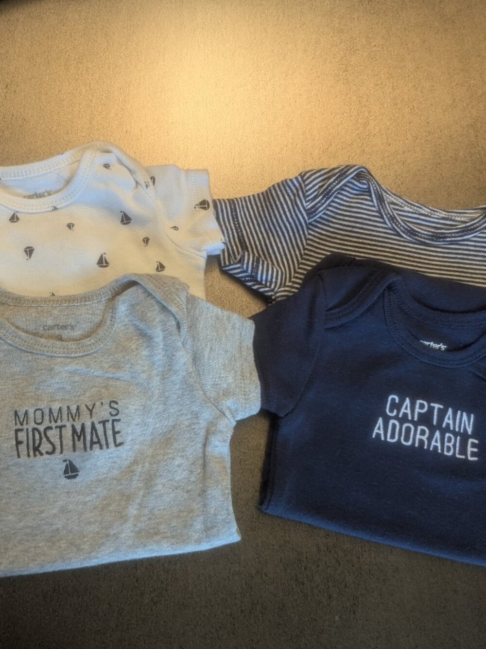 3/$10 4-Piece Nautical Onesie Bundle